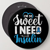 Inspirerend diabetesbewustzijn/ondersteuning ronde button 6,0 cm (Voorkant /achterkant)