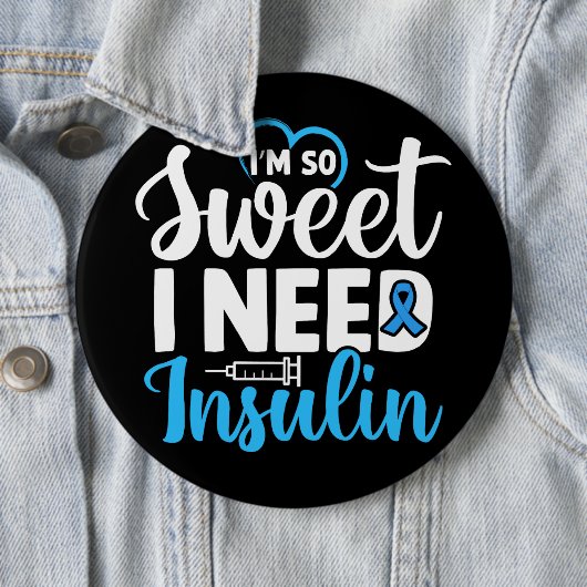 Inspirerend diabetesbewustzijn/ondersteuning ronde button 6,0 cm (In situ)