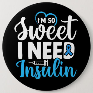 Inspirerend diabetesbewustzijn/ondersteuning ronde button 6,0 cm