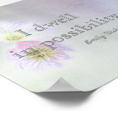 inspirerend Dickinson literaire citaat zachte kleu Poster (Hoek)