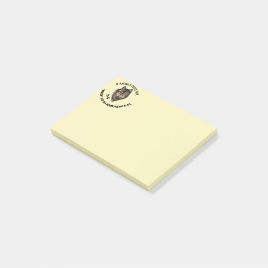 Inspirerend dierenvrienden Wolf Fun Quote Post-it® Notes (Schuin)