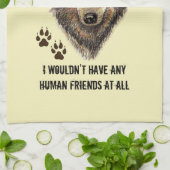 Inspirerend dierenvrienden Wolf Fun Quote Theedoek (Gevouwen)