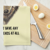 Inspirerend dierenvrienden Wolf Fun Quote Theedoek (Quarter Fold)