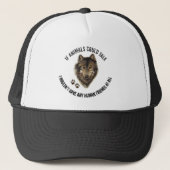 Inspirerend dierenvrienden Wolf Fun Quote Trucker Pet (Voorkant)