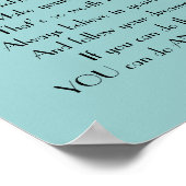 Inspirerend Dochter/zoon gedicht van ouders Poster (Hoek)