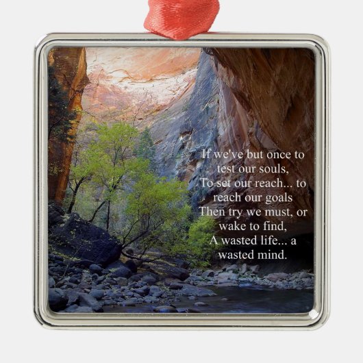 Inspirerend Doelstellingen instellen Metalen Ornament (Voorkant)