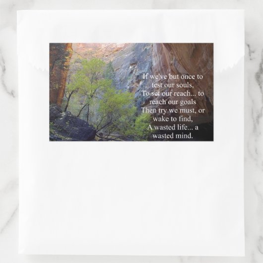 Inspirerend Doelstellingen instellen Rechthoekige Sticker (Tas)