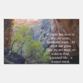 Inspirerend Doelstellingen instellen Rechthoekige Sticker (Voorkant)