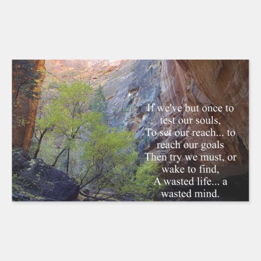 Inspirerend Doelstellingen instellen Rechthoekige Sticker (Voorkant)