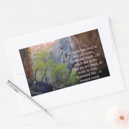 Inspirerend Doelstellingen instellen Rechthoekige Sticker (Envelop)