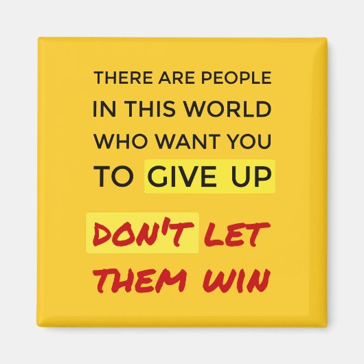 Inspirerend dont geef sinaasappel op magneet (Voorkant)