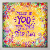 Inspirerend Door You Yellow Classroom Poster (Voorkant)