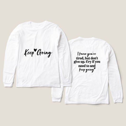 Inspirerend Doorgaan Tri-Blend Shirt (Design voorkant /achterkant)