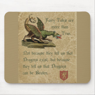 Inspirerend dragon Quote Antiek Parchment Muismat
