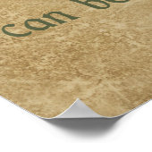 Inspirerend dragon Quote Antiek Parchment Poster (Hoek)