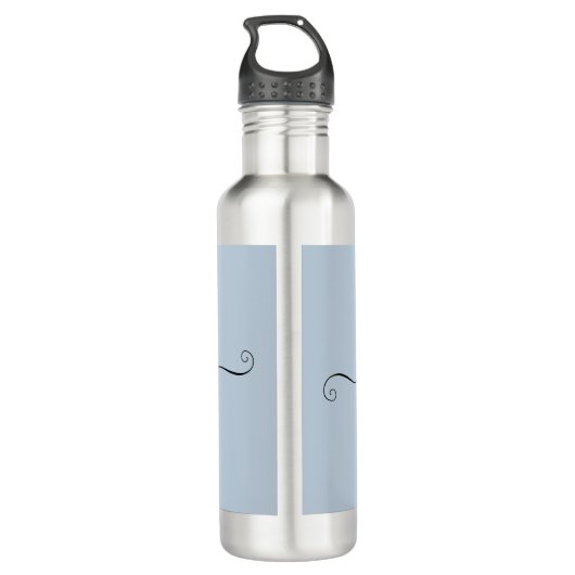 Inspirerend Dream Big Monogram Dusty Blue Waterfles (Achterkant)