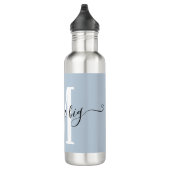 Inspirerend Dream Big Monogram Dusty Blue Waterfles (Rechts)