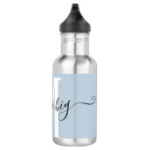 Inspirerend Dream Big Monogram Dusty Blue Waterfles (Rechts)