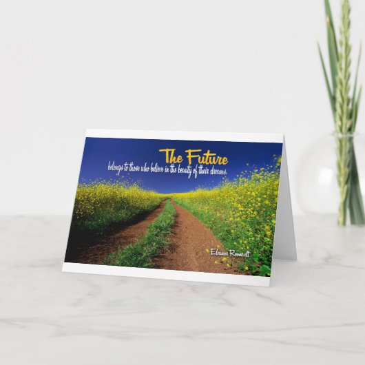 Inspirerend Dream Quote - Eleanor Roosevelt Kaart (Voorkant)