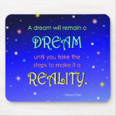 Inspirerend Dream Quote Mousepad Muismat (Voorkant)