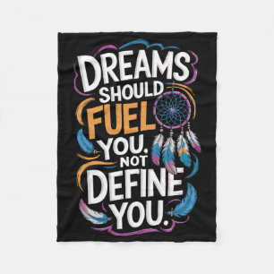 Inspirerend Dreamcatcher Motivatie Quote Fleece Deken