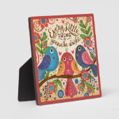 Inspirerend Drie Vogels Leuke Schattigee Collab Qu Fotoplaat (Voorkant)