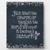 Inspirerend driepijlervlinder Citaat Fotoplaat (Voorkant)