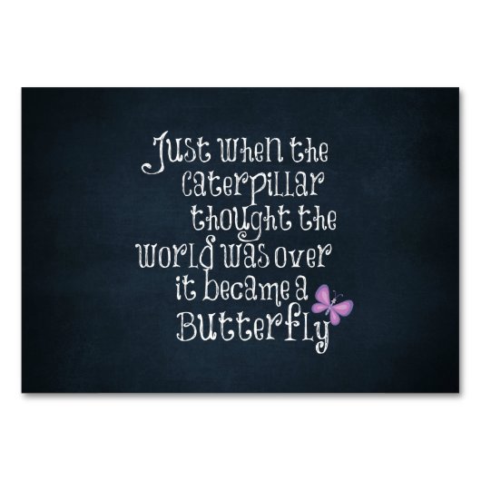 Inspirerend driepijlervlinder Citaat Kaart (Voorkant)