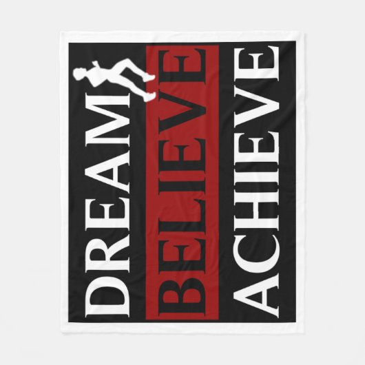 Inspirerend dromen geloven bereiken Runner Fleece Deken (Voorkant)