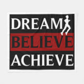 Inspirerend dromen geloven bereiken Runner Fleece Deken (Voorkant (Horizontaal))