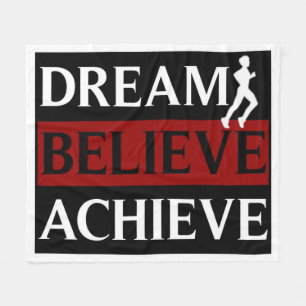 Inspirerend dromen geloven bereiken Runner Fleece Deken