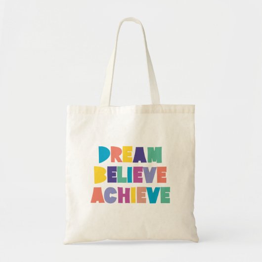 Inspirerend droom gelooft bereiken tote bag (Voorkant)
