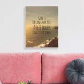 Inspirerend droom groot citaat canvas afdruk (Insitu (Woonkamer))