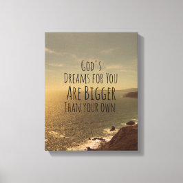 Inspirerend droom groot citaat canvas afdruk