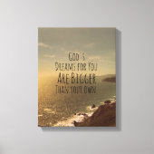Inspirerend droom groot citaat canvas afdruk (Voorkant)