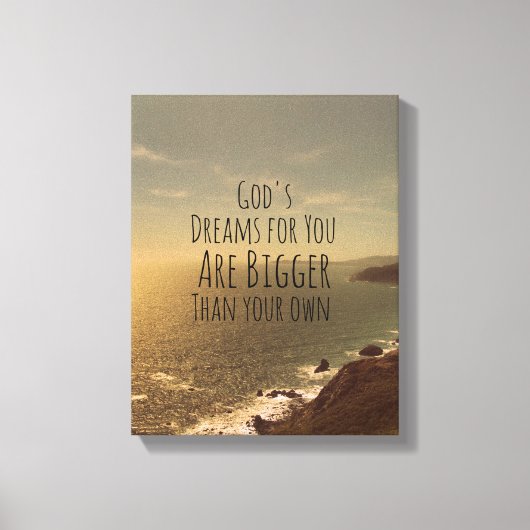 Inspirerend droom groot citaat canvas afdruk (Voorkant)
