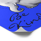 Inspirerend droom Grote Cute Elephant Nursery Poster (Hoek)