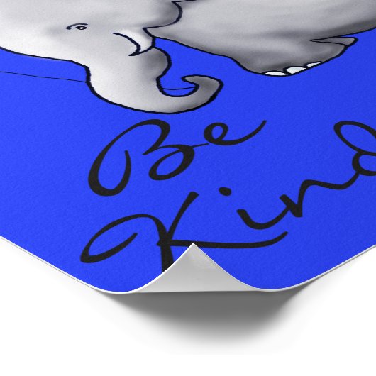 Inspirerend droom Grote Cute Elephant Nursery Poster (Hoek)