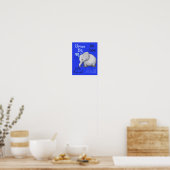 Inspirerend droom Grote Cute Elephant Nursery Poster (Keuken)