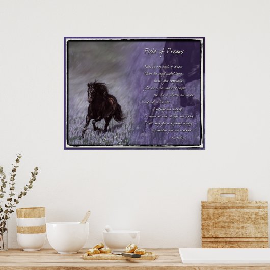 Inspirerend droomveld poster (Keuken)