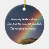 Inspirerend drugsverslavingsbeleid Regenboog Keramisch Ornament (Voorkant)