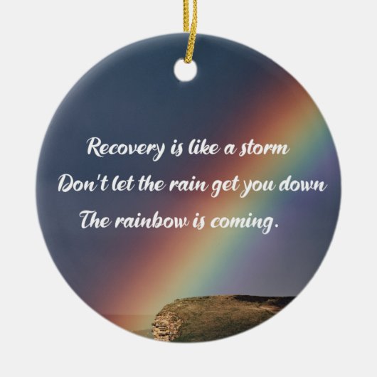 Inspirerend drugsverslavingsbeleid Regenboog Keramisch Ornament (Voorkant)