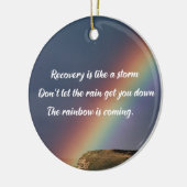 Inspirerend drugsverslavingsbeleid Regenboog Keramisch Ornament (Links)