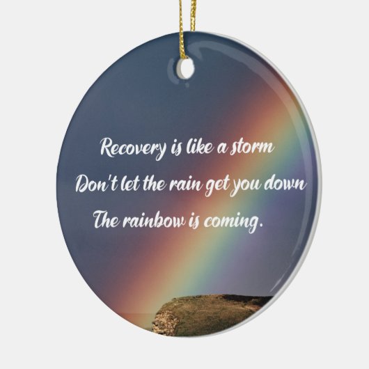 Inspirerend drugsverslavingsbeleid Regenboog Keramisch Ornament (Links)