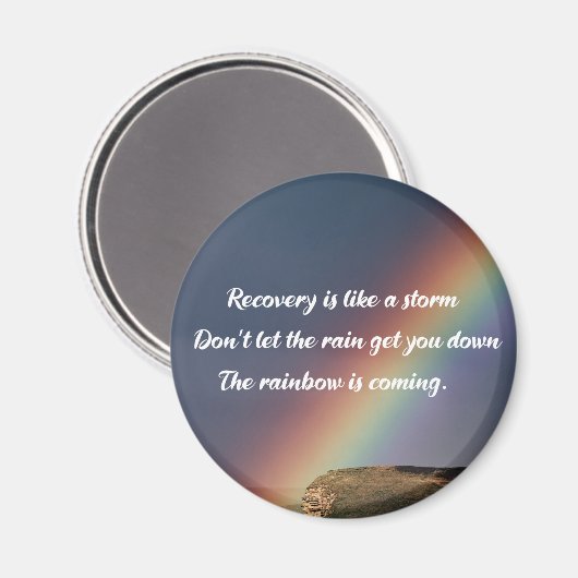 Inspirerend drugsverslavingsbeleid Regenboog Magneet (Voorkant / Achterkant)