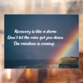 Inspirerend drugsverslavingsbeleid Regenboog Raamsticker (Vel 2)