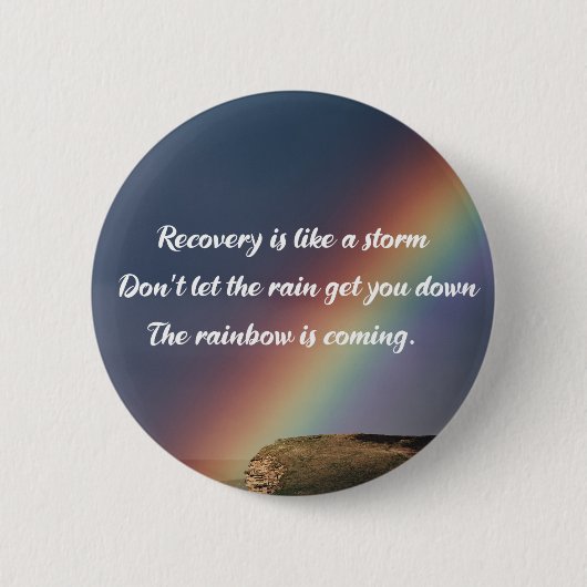 Inspirerend drugsverslavingsbeleid Regenboog Ronde Button 5,7 Cm (Voorkant)