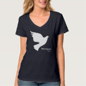Inspirerend duif w olijftak Jesus is Peace T-shirt (Voorkant)