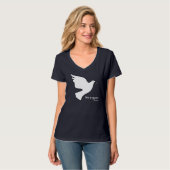 Inspirerend duif w olijftak Jesus is Peace T-shirt (Voorkant volledig)