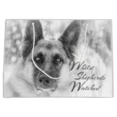 Inspirerend Duits Shepherd Holiday Gift Bag Large Cadeautasje (Voorkant)